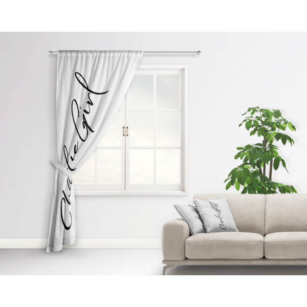 Custom Design - Curtain With Window and Rod - in Room Matching Pillow