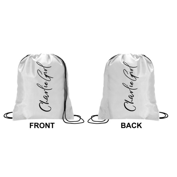 Custom Design - Drawstring Backpack Front & Back Small