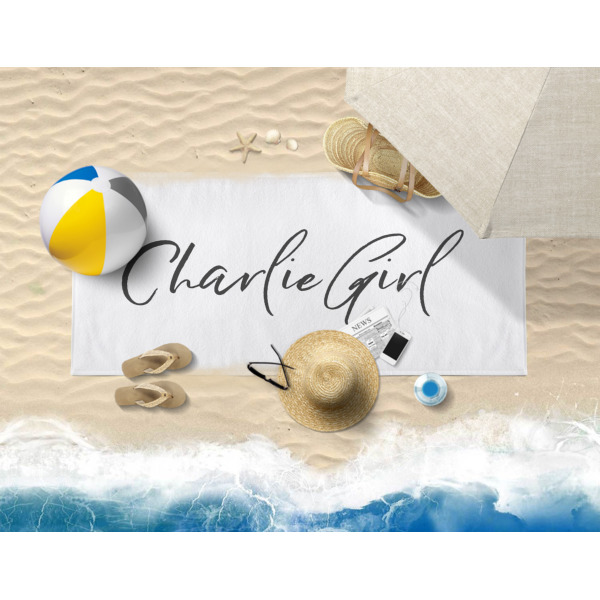 Custom Design - Beach Towel - Lifestyle on Beach