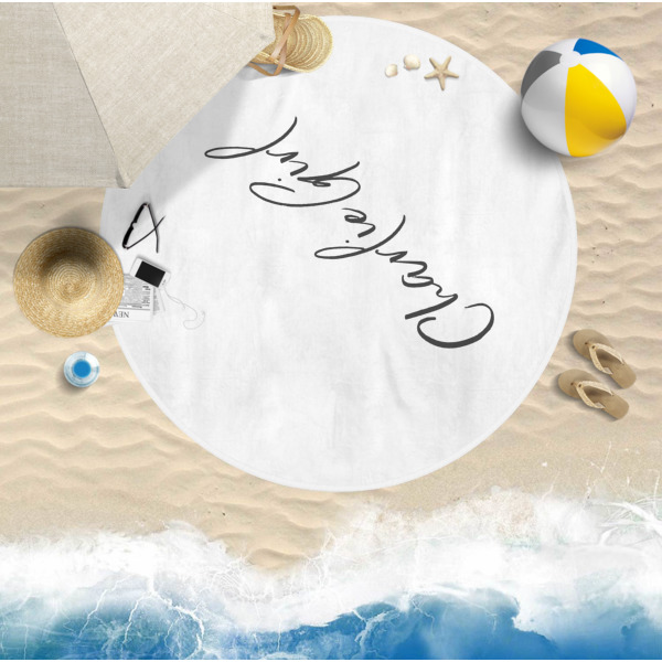 Custom Design - Round Beach Towel Lifestyle