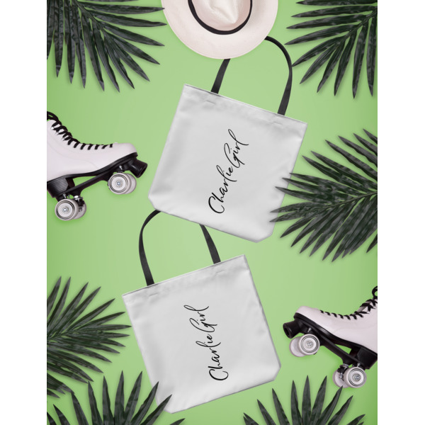 Custom Design - Canvas Tote Lifestyle Front and Back- 13x13