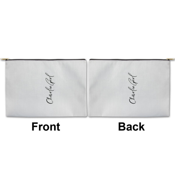 Custom Design - Large Zipper Pouch Approval (Front and Back)