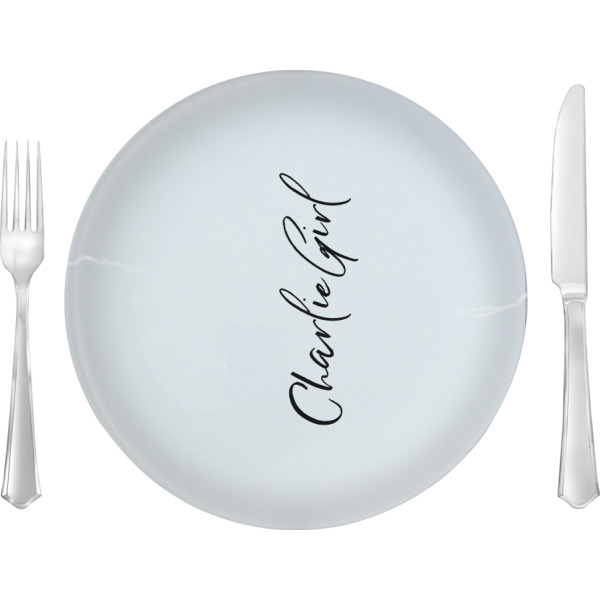 Custom Design Your Own 10" Glass Lunch / Dinner Plate