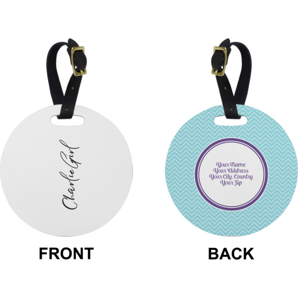 Custom Design - Circle Luggage Tag (Front + Back)