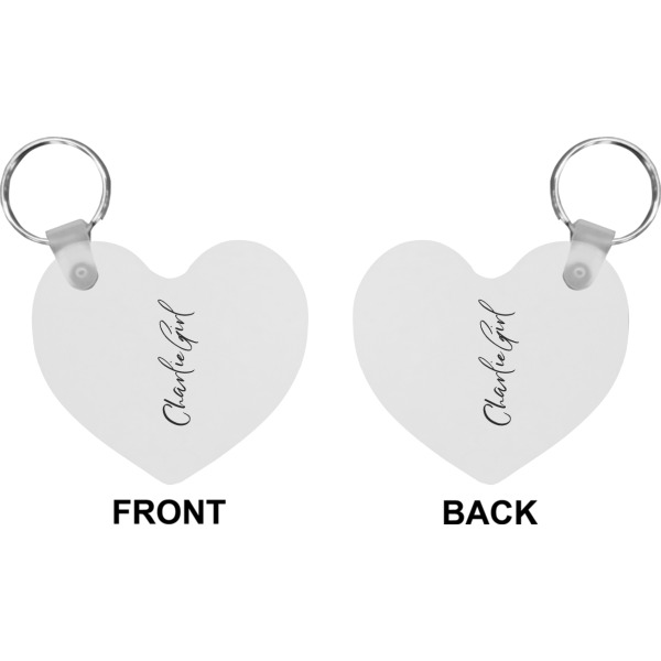 Custom Design - Heart Keychain (Front + Back)