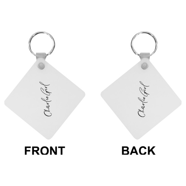 Custom Design - Diamond Keychain (Front + Back)