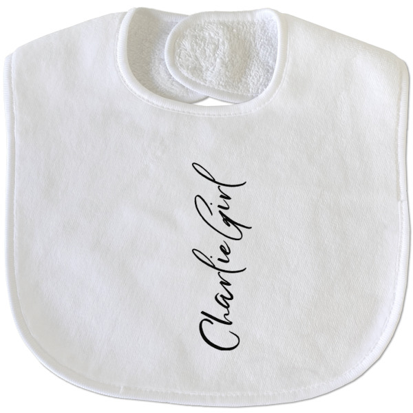 Custom Design - New Baby Bib - Closed and Folded