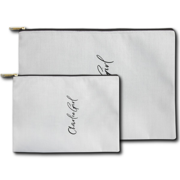 Custom Design - Zippered Pouches - Size Comparison