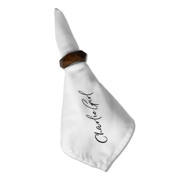 Custom Design - Cloth Napkins - Personalized Dinner (Folded in Ring) (MAIN)