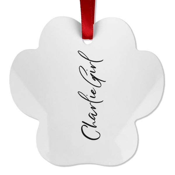 Custom Design - Metal Paw Ornament - Front