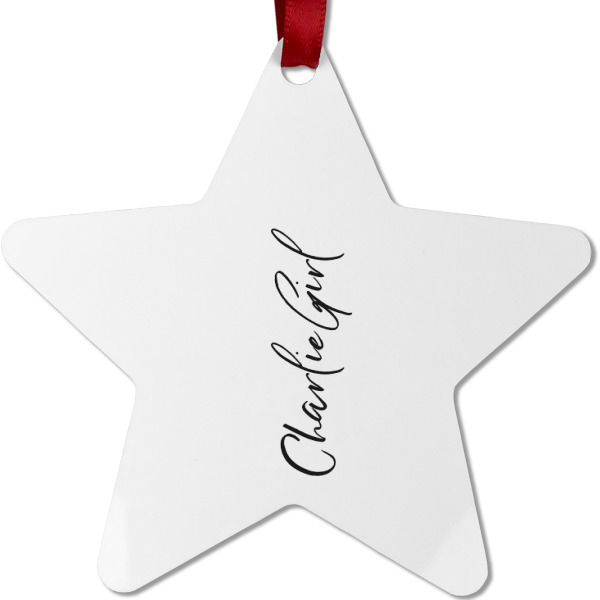 Custom Design - Metal Star Ornament - Front