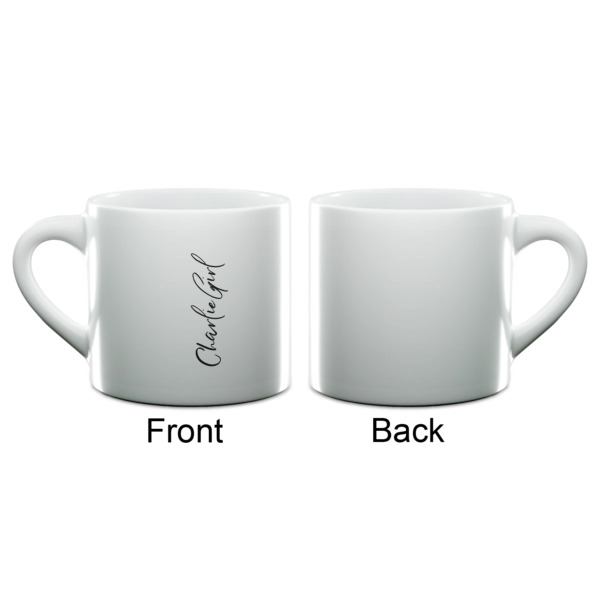 Custom Design - Double Shot Espresso Cup - Single - Front & Back