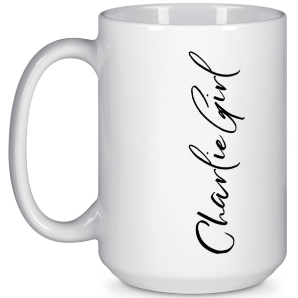 Custom Design Your Own 15 oz Coffee Mug - White