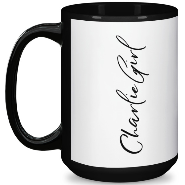 Custom Design Your Own 15 oz Coffee Mug - Black