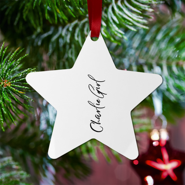 Custom Design - Metal Star Ornament - Lifestyle