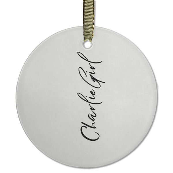 Custom Design - Frosted Glass Ornament - Round