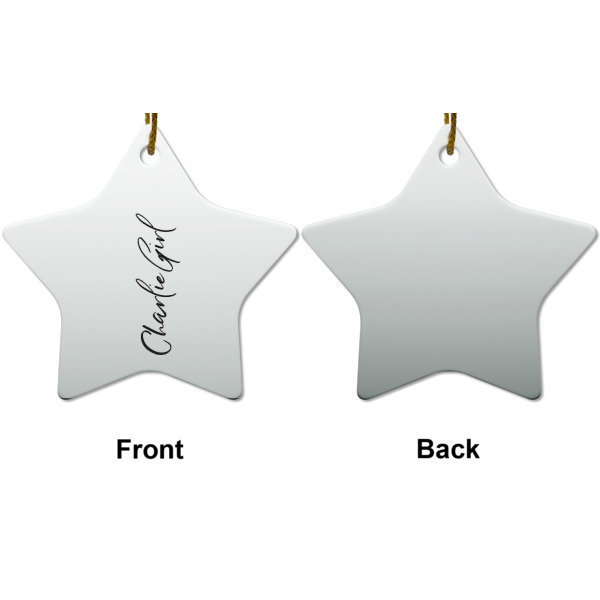 Custom Design - Ceramic Flat Ornament - Star Front & Back (APPROVAL)