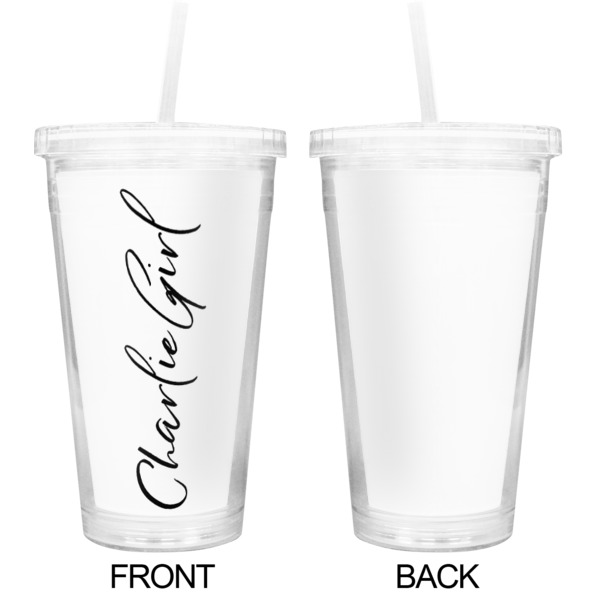 Custom Design - Double Wall Tumbler with Straw - Approval