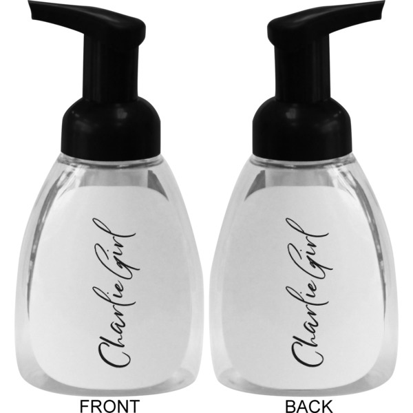 Custom Design - Foam Soap Bottle - Black - Front & Back