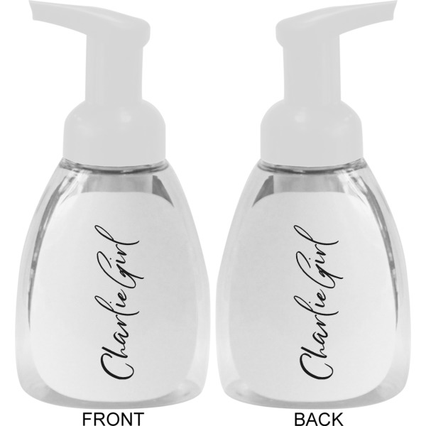 Custom Design - Foam Soap Bottle - White - Front & Back