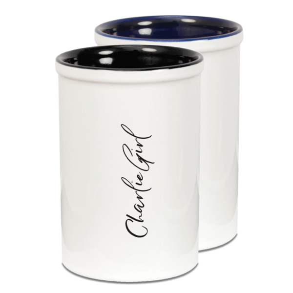 Custom Design Your Own Ceramic Pencil Holder - Large