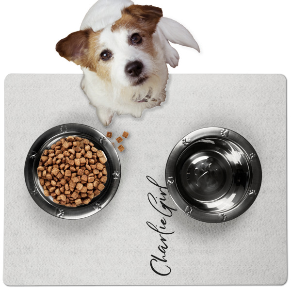 Custom Design - Dog Food Mat - Medium LIFESTYLE