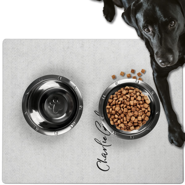 Custom Design - Dog Food Mat - Large LIFESTYLE