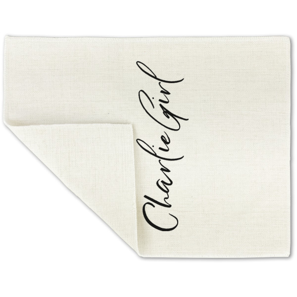 Custom Design - Linen Placemat - Folded Corner (double side)