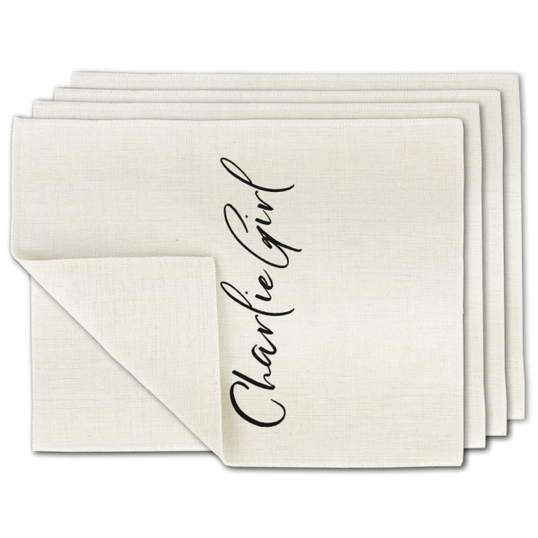 Custom Design Your Own Single-Sided Linen Placemat - Set of 4
