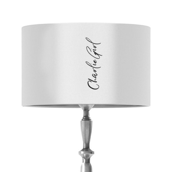 Custom Design - 12" Drum Lampshade - ON STAND (Fabric)