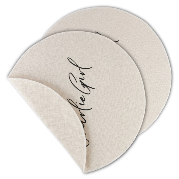Custom Design - Round Linen Placemats - MAIN (Double-Sided)