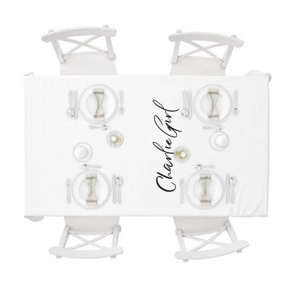 Custom Design - Tablecloths (58"x102") - TOP VIEW (with plates)