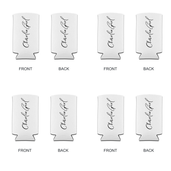 Custom Design - Can Cooler - Tall 12oz - Set of 4 - Front & Back