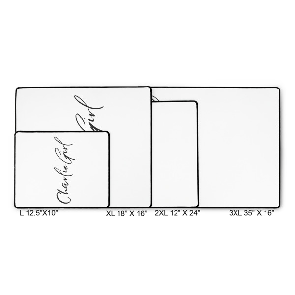 Custom Design - Gaming Mats - Size Chart