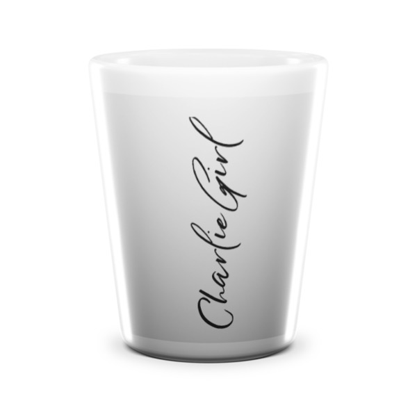 Custom Design - Ceramic Shot Glass - White - Front