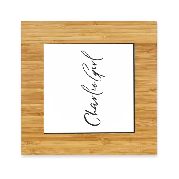 Custom Design Your Own Bamboo Trivet with Ceramic Tile Insert
