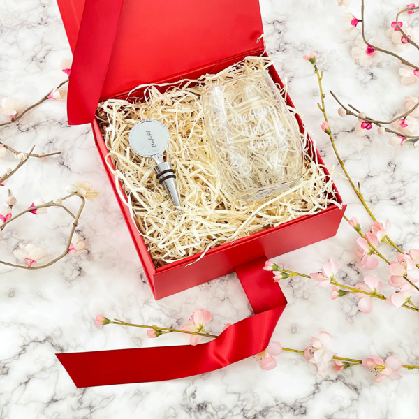 Custom Design - Gift Boxes with Magnetic Lid - Red - In Context