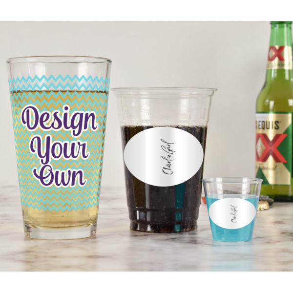 Custom Design - Pint Glass - Full Fill w Transparency - In Context