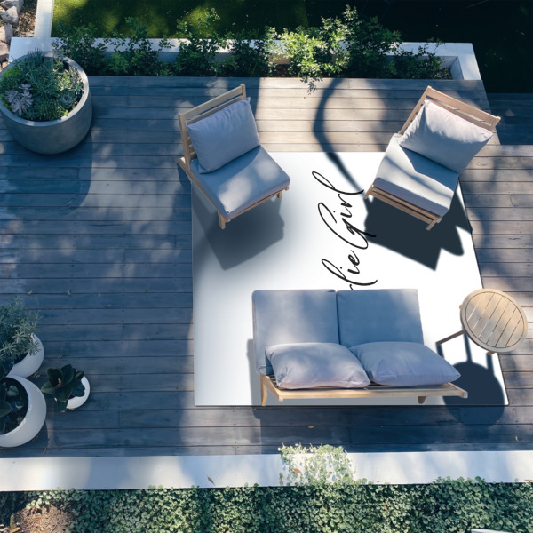 Custom Design - 8'x10' Patio Rug - In context