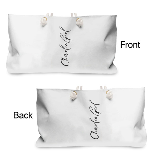 Custom Design - Large Rope Tote - From & Back View