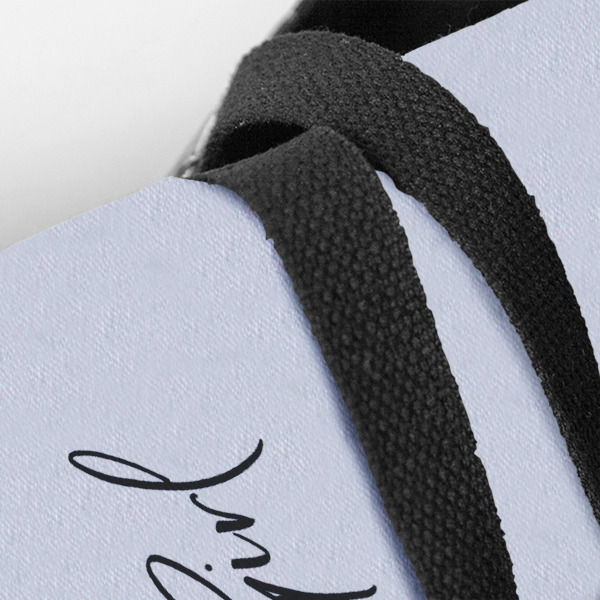 Custom Design - Closeup of Tote w/Black Handles