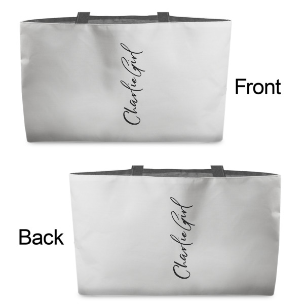 Custom Design - Tote w/Black Handles - Front & Back Views