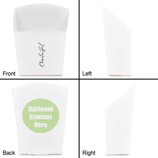 Custom Design - French Fry Favor Box - Front & Back View