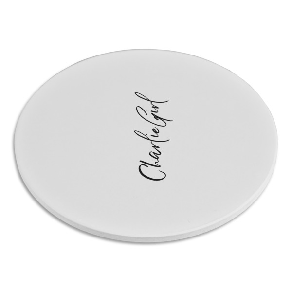 Custom Design - Round Stone Trivet - Angle View