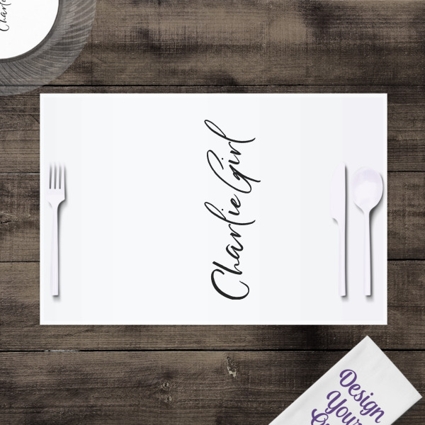 Custom Design - Disposable Paper Placemat - In Context