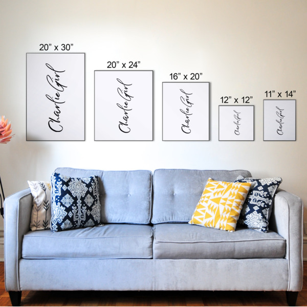 Custom Design - Wood Prints - Size Comparison