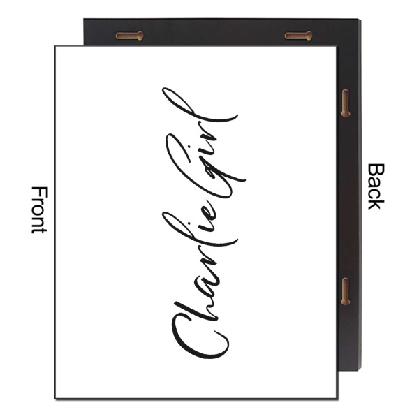 Custom Design - 16x20 Wood Print - Front & Back View