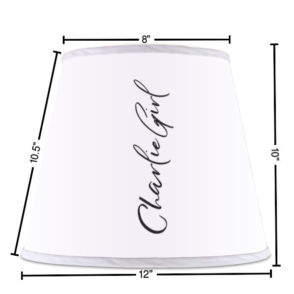 Custom Design - Poly Film Empire Lampshade - Dimensions