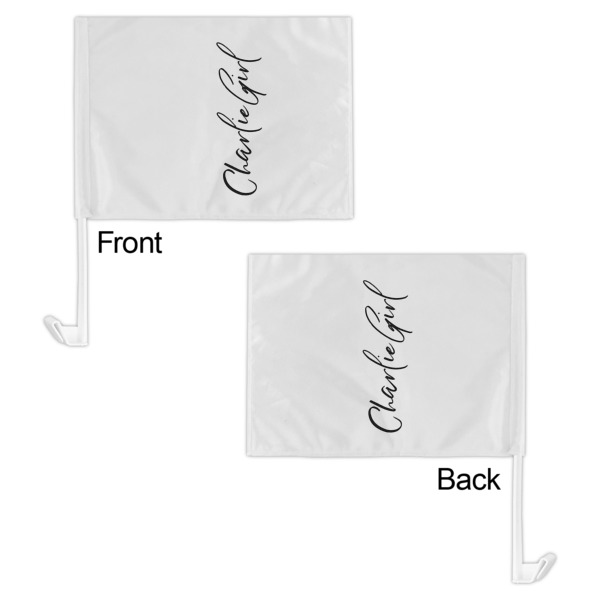Custom Design - Car Flag - 11" x 8" - Front & Back View