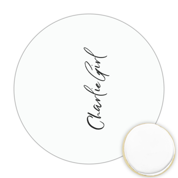 Custom Design Your Own Printed Cookie Topper - Round
